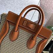 CELINE NANO LUGGAGE BAG IN TWEED AND SMOOTH CALFSKIN - 3
