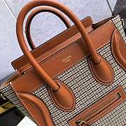 CELINE NANO LUGGAGE BAG IN TWEED AND SMOOTH CALFSKIN - 2