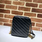 NEW GUCCI SHOULDER BAG CHAIN BAG BLACK - 3