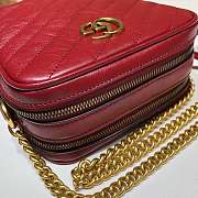 NEW GUCCI SHOULDER BAG CHAIN BAG RED - 3
