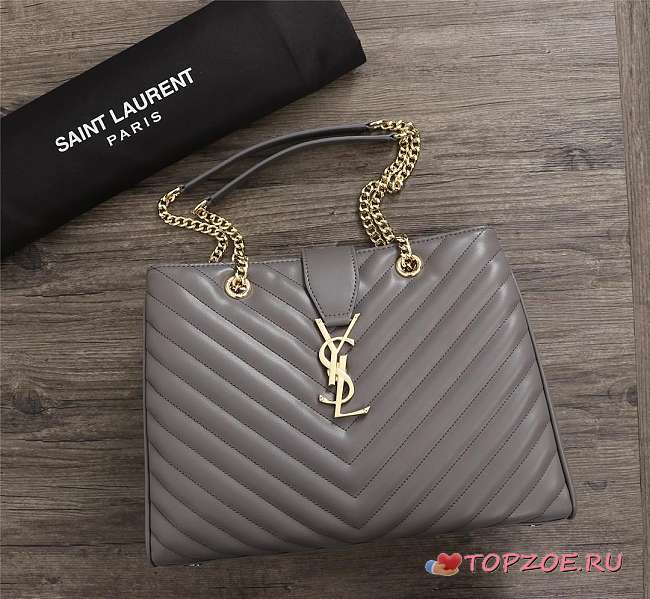 YSL SAINT LAURENT MONOGRAMM GRAY - 1