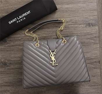 YSL SAINT LAURENT MONOGRAMM GRAY