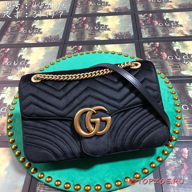 GUCCI VELVET CHAIN BAG SHOULDER BAG 443496 - 1