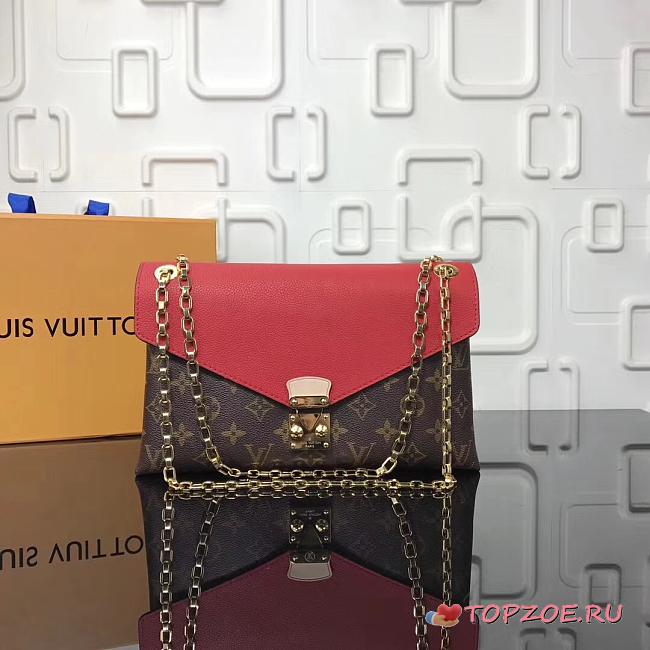 LV MONOGRAM CHAIN BAG M41200 RED - 1