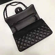CHANEL CAVIAR LAMBSKIN LEATHER FLAP BAG BLACK 25CM - 6