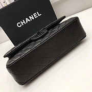 CHANEL CAVIAR LAMBSKIN LEATHER FLAP BAG BLACK 25CM - 5