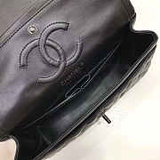 CHANEL CAVIAR LAMBSKIN LEATHER FLAP BAG BLACK 25CM - 2