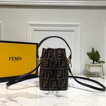 FENDI MON TRESOR BROWN LEATHER MINI-BAG