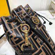 FENDI MON TRESOR BROWN LEATHER MINI-BAG - 6