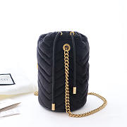 gucci black gg marmont gold vuckle leather - 6