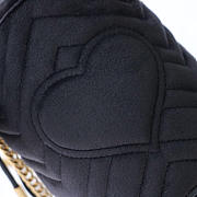 gucci black gg marmont gold vuckle leather - 5