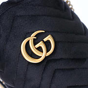 gucci black gg marmont gold vuckle leather - 2
