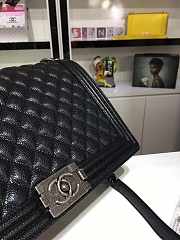 CHANEL LARGE BOY BAG BLACK CAVIAR LEATHER 30CM - 2