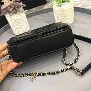 CHANEL NEW SHEEPSKIN SMALL SQUARE BAG BLACK - 2