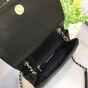 CHANEL NEW SHEEPSKIN SMALL SQUARE BAG BLACK - 3