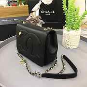 CHANEL NEW SHEEPSKIN SMALL SQUARE BAG BLACK - 4