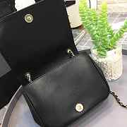 CHANEL NEW SHEEPSKIN SMALL SQUARE BAG BLACK - 5