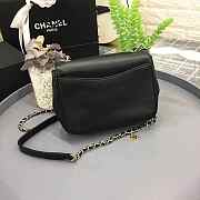 CHANEL NEW SHEEPSKIN SMALL SQUARE BAG BLACK - 6