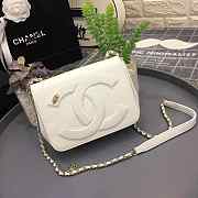 ZBAGS CHANEL NEW SHEEPSKIN SMALL SQUARE BAG WHITE - 1