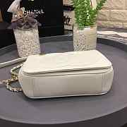 ZBAGS CHANEL NEW SHEEPSKIN SMALL SQUARE BAG WHITE - 6