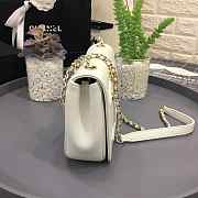 ZBAGS CHANEL NEW SHEEPSKIN SMALL SQUARE BAG WHITE - 4