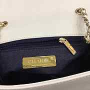 ZBAGS CHANEL NEW SHEEPSKIN SMALL SQUARE BAG WHITE - 3