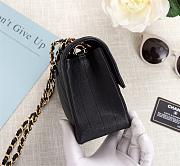 CHANEL CLASSIC FLAP BAG CAVIAR LEATHER 20CM BLACK - 6