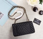 CHANEL CLASSIC FLAP BAG CAVIAR LEATHER 20CM BLACK - 3
