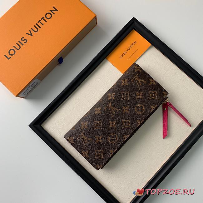 LV ADÈLE WALLET MONOGRAM RED - 1