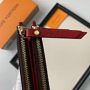 LV ADÈLE WALLET MONOGRAM RED - 3