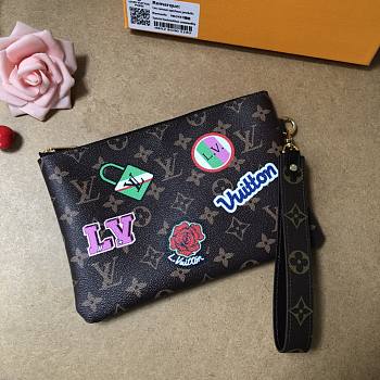 LV CITY MONOGRAM HANDBAG 63447 PRINTED EMBROIDERY