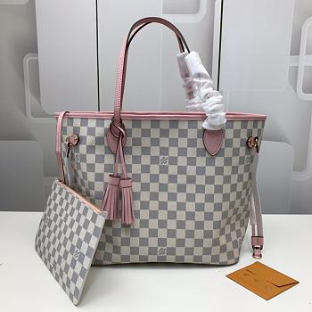 LOUIS VUITTON NEVERFULL MM DAMIER PINK 3767