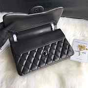 CHANEL CAVIAR LAMBSKIN LEATHER FLAP BAG BLACK 30CM - 4