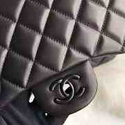 CHANEL CAVIAR LAMBSKIN LEATHER FLAP BAG BLACK 30CM - 5