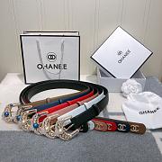 CHANEL NEW PLAIN WEAVE LEATHER SOFT BELT - 1