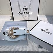 CHANEL NEW PLAIN WEAVE LEATHER SOFT BELT - 5