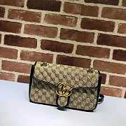 GUCCI GG MARMONT SMALL SHOULDER BEIGE EBONY GG - 1