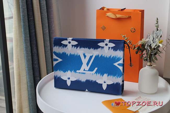 LOUIS VUITTON NEW CLUTCH BAG BLUE - 1