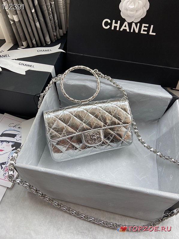 CHANEL HANDBAG SILVER AS1665 - 1