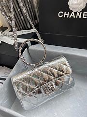 CHANEL HANDBAG SILVER AS1665 - 6