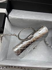 CHANEL HANDBAG SILVER AS1665 - 5