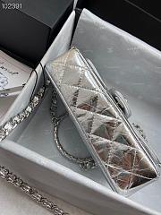 CHANEL HANDBAG SILVER AS1665 - 3