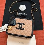 CHANEL VANITY BAG IN BIEGE SIZE 21CM - 1