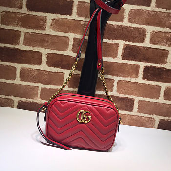 GUCCI MARMONT MATELASSÉ RED 2405