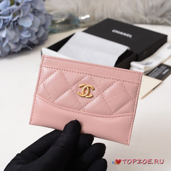 CHANEL CARD CASE PINK - 1