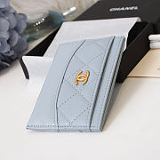 CHANEL CARD CASE BLUE - 2