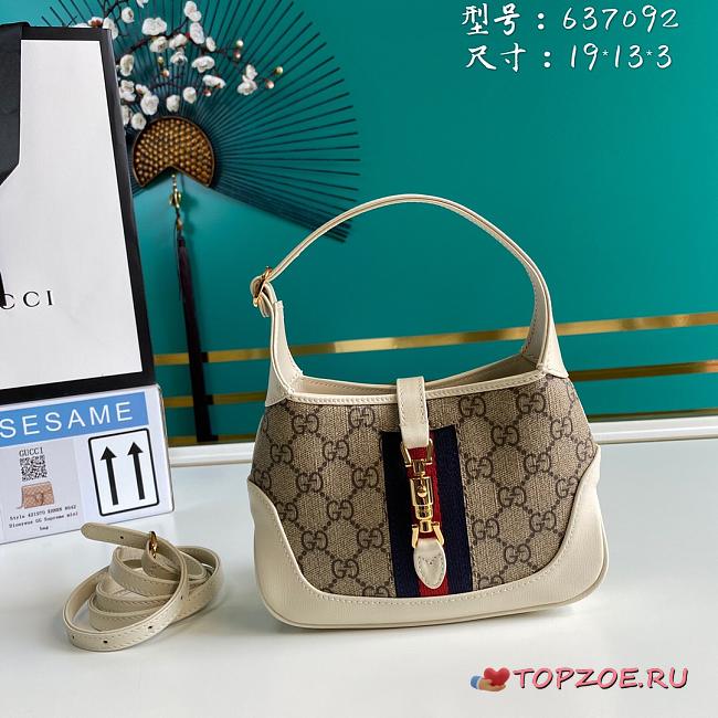 JACKIE 1961 MINI SHOULDER BAG WHITE 637092 SIZE 19 x 13 x 3 CM - 1