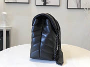 YSL LOULOU SMALL IN QUILTED “Y” LEATHER 494699 SIZE 25 x 17 x 9 CM  - 3
