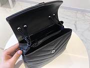 YSL LOULOU SMALL IN QUILTED “Y” LEATHER 494699 SIZE 25 x 17 x 9 CM  - 2