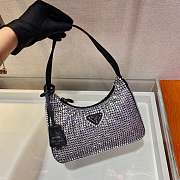 PRADA HOBO BLACK WITH DIAMOND - 2
